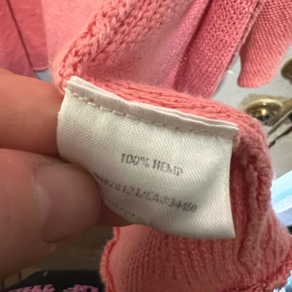 Eileen Fisher Pink 100% Hemp Cardigan - Picture 3 of 4